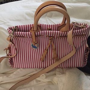 Pink & White Striped Dooney & Bourke Bag